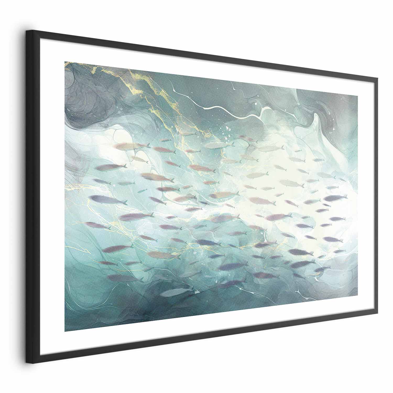 School of Small Fish Ocean Poster