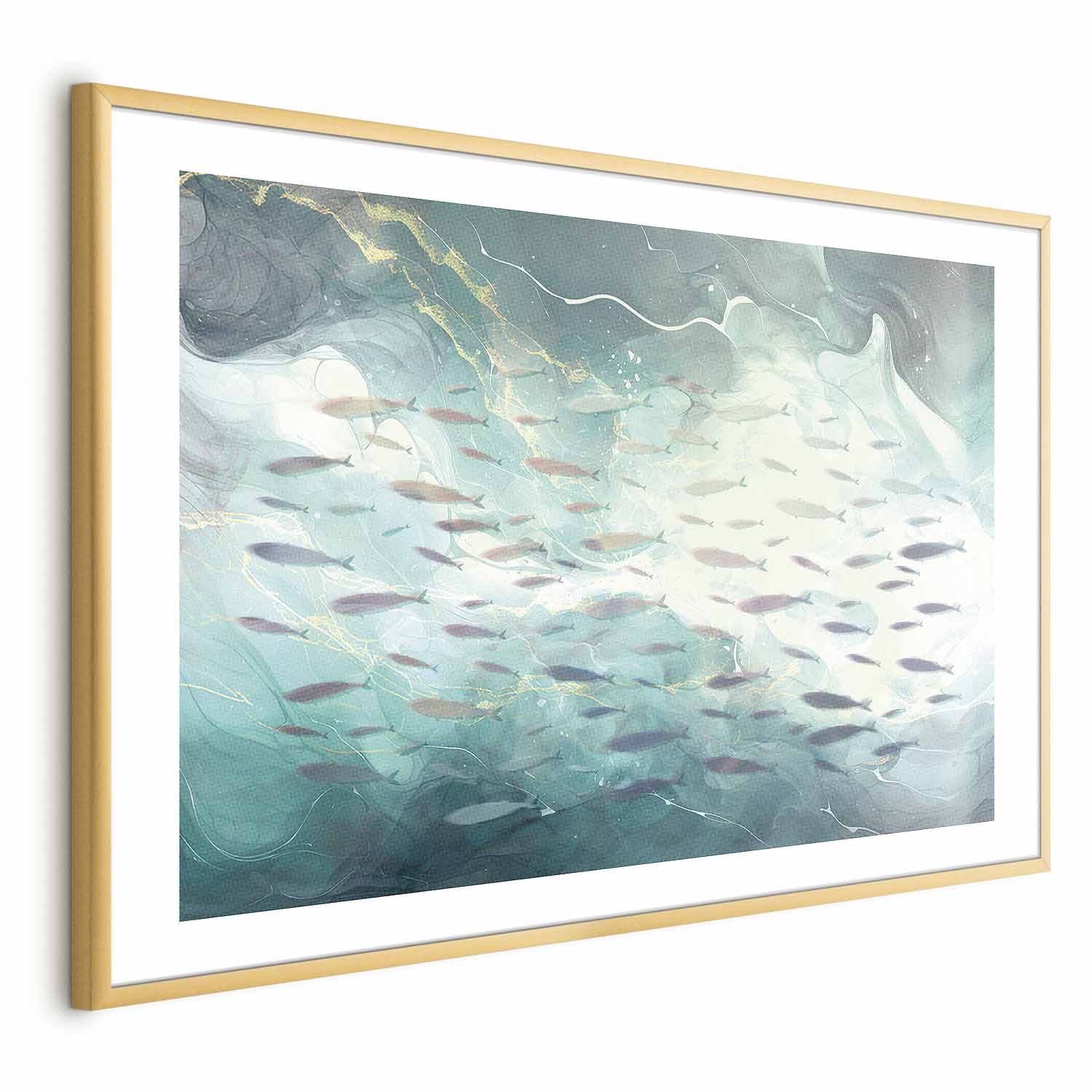 School of Small Fish Ocean Poster