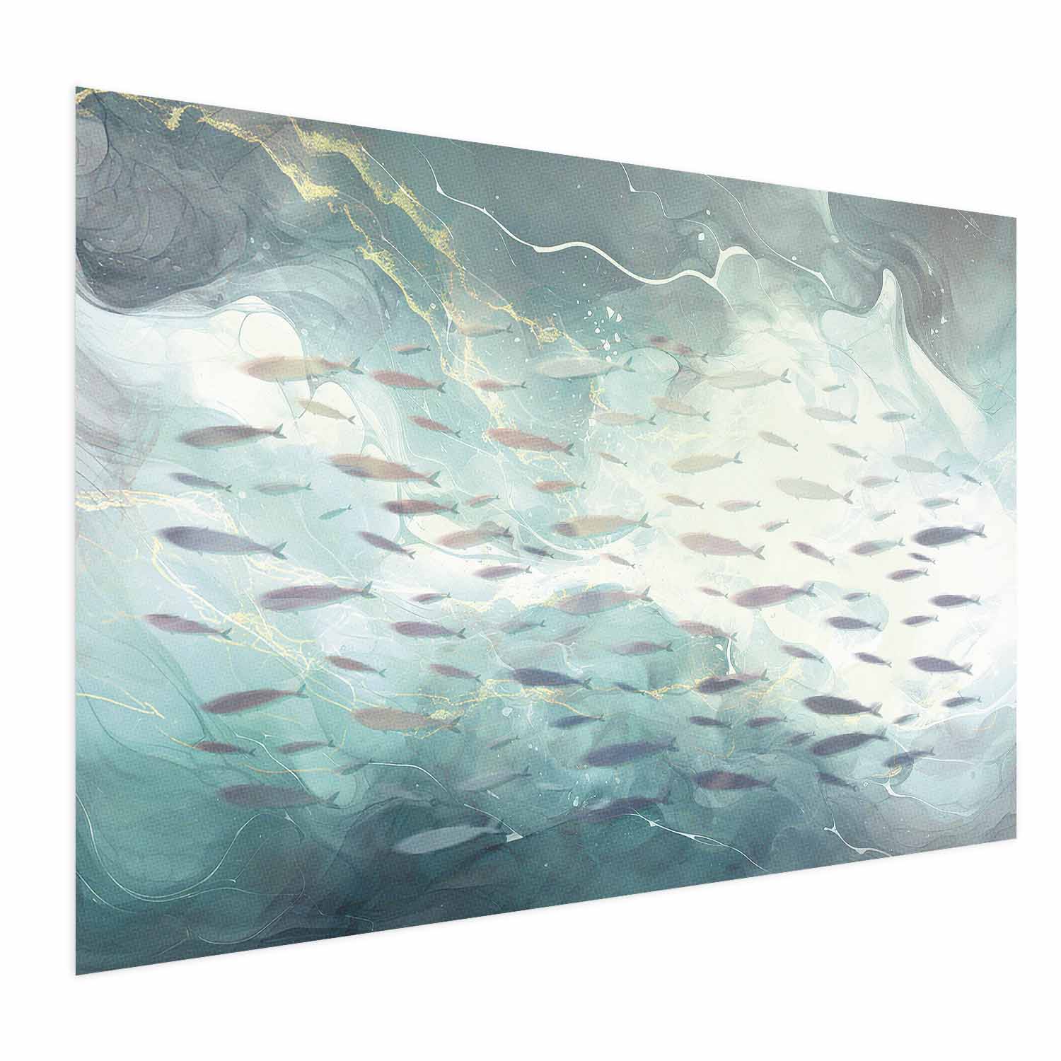 School of Small Fish Ocean Poster
