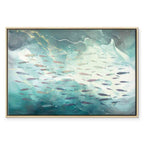Small Fish School Japanese Canvas Print