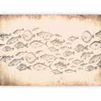 Subtle Japanese Fish Wall Mural