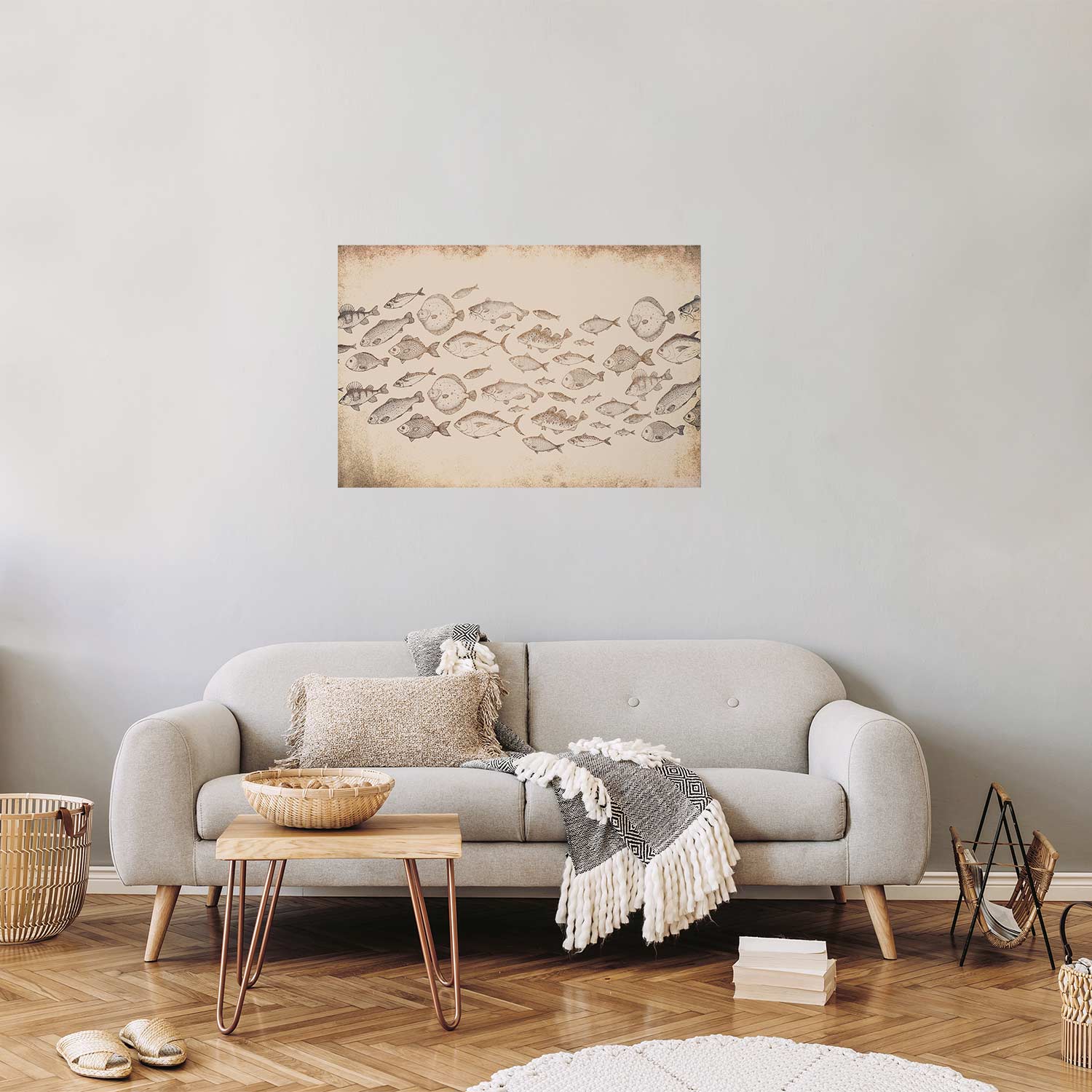 Subtle Little Fish Animals Poster