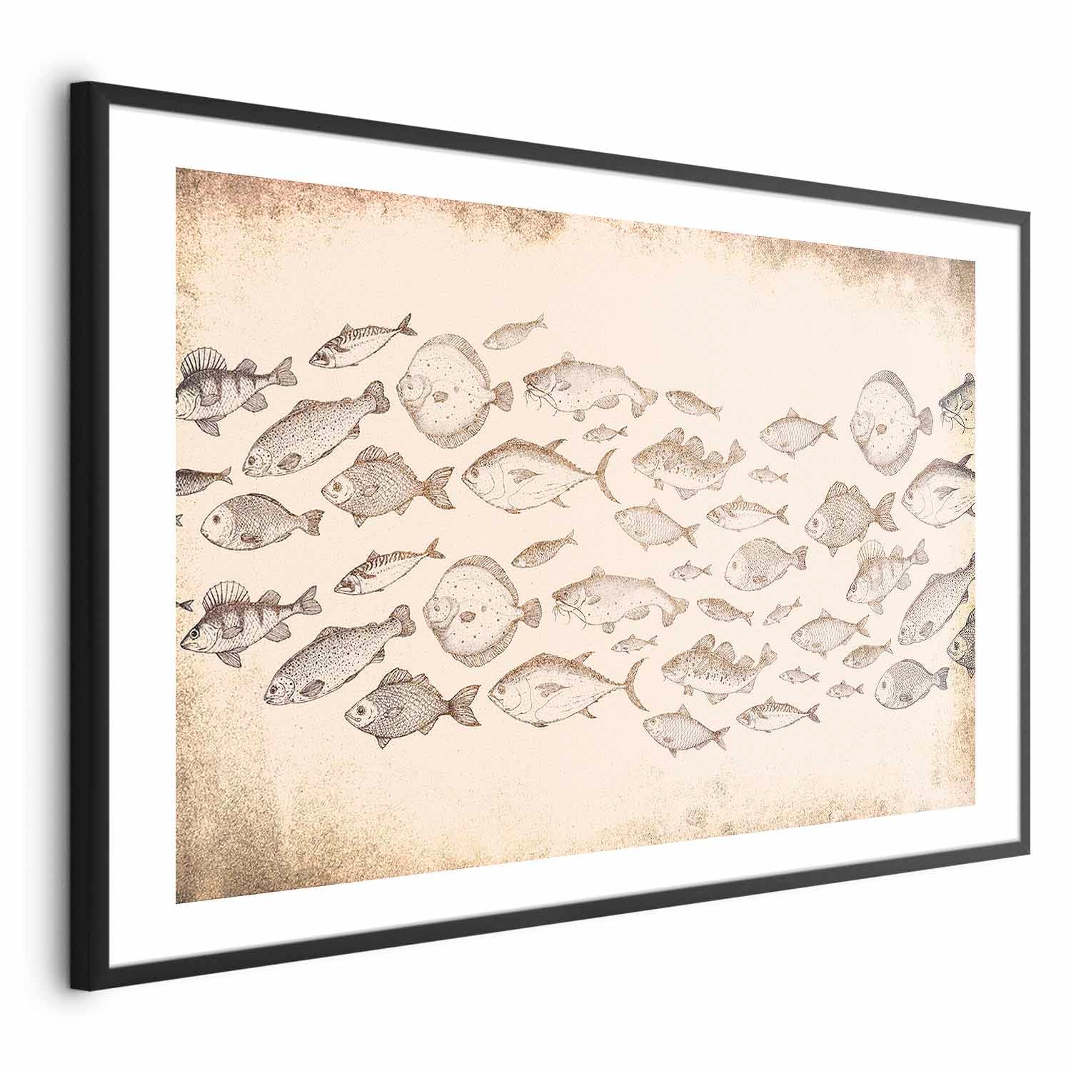 Subtle Little Fish Animals Poster