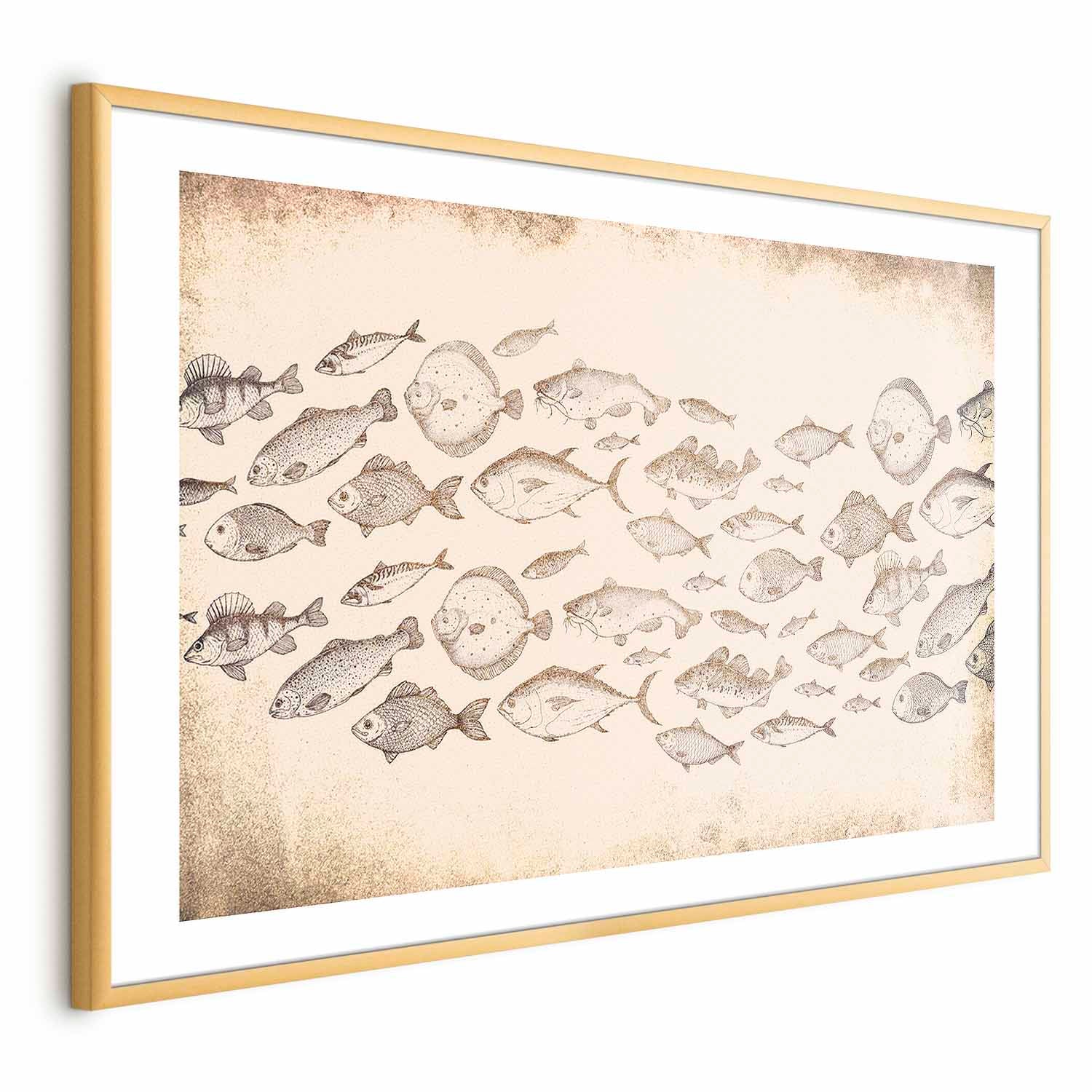 Subtle Little Fish Animals Poster