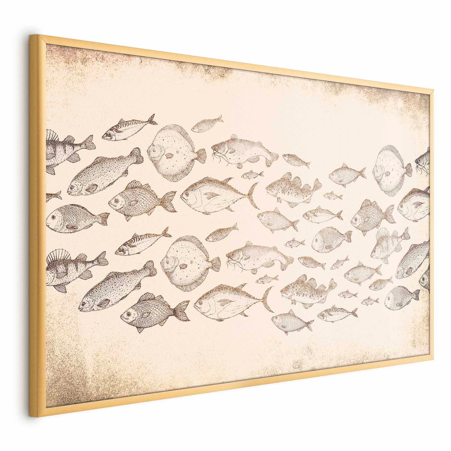 Subtle Little Fish Animals Poster