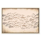 Subtle Japanese Fish Minimalist Canvas Print