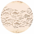 Subtle Koi Fish Japanese Round Wall Mural