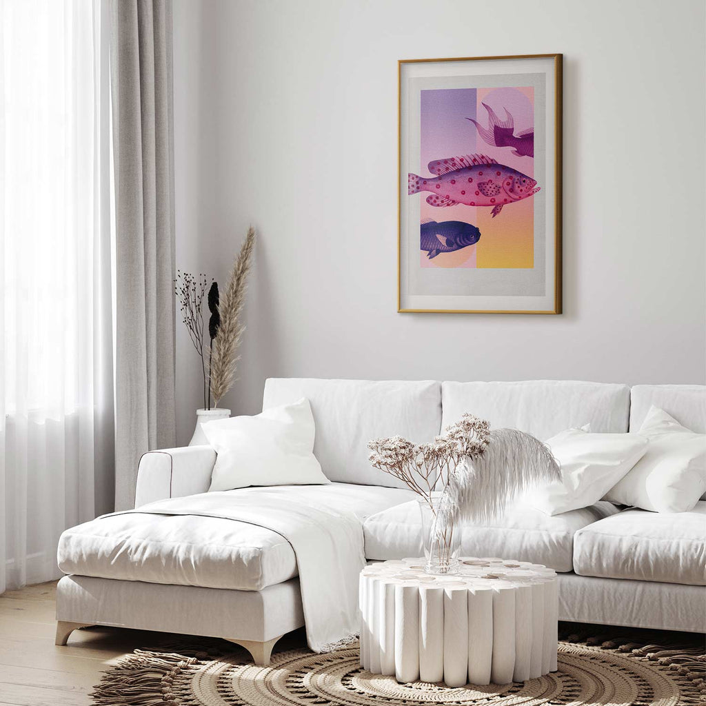 Fantastic Fish Abstract Poster