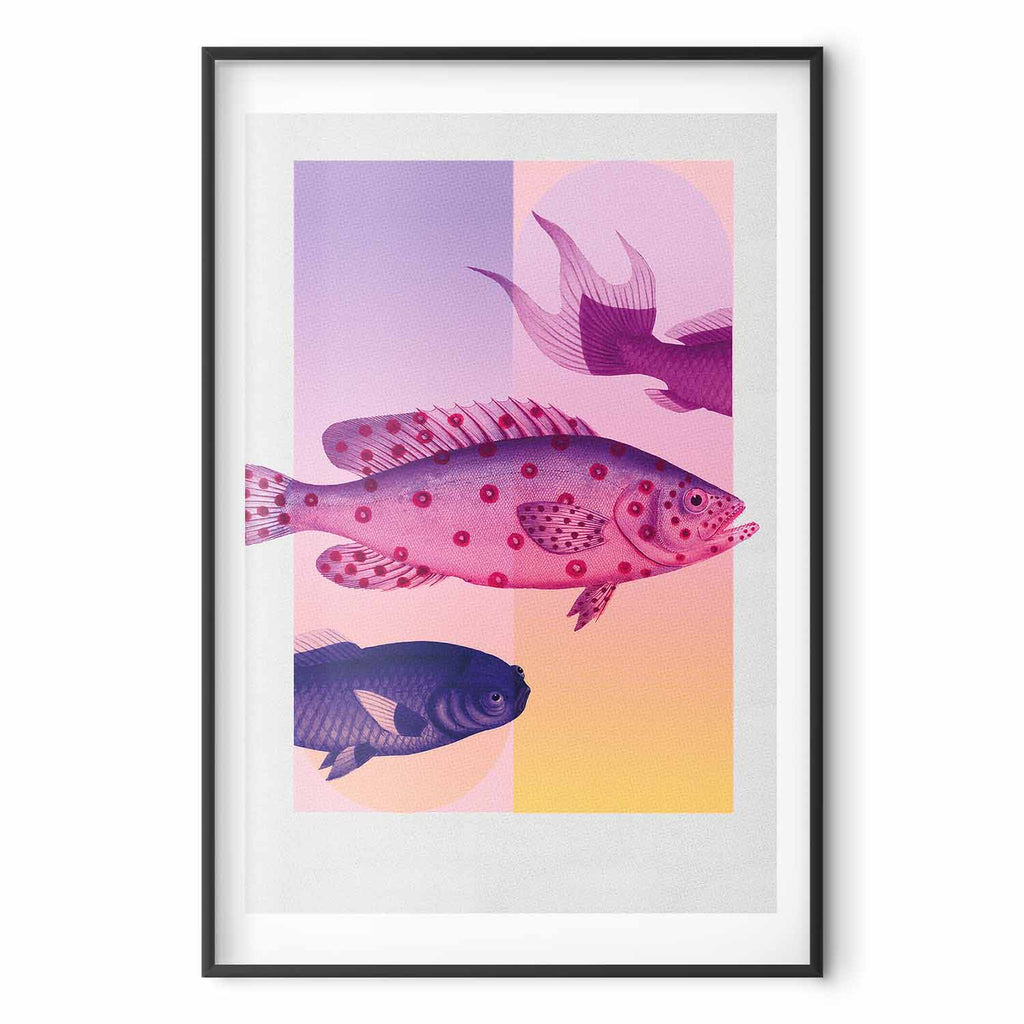 Fantastic Fish Abstract Poster
