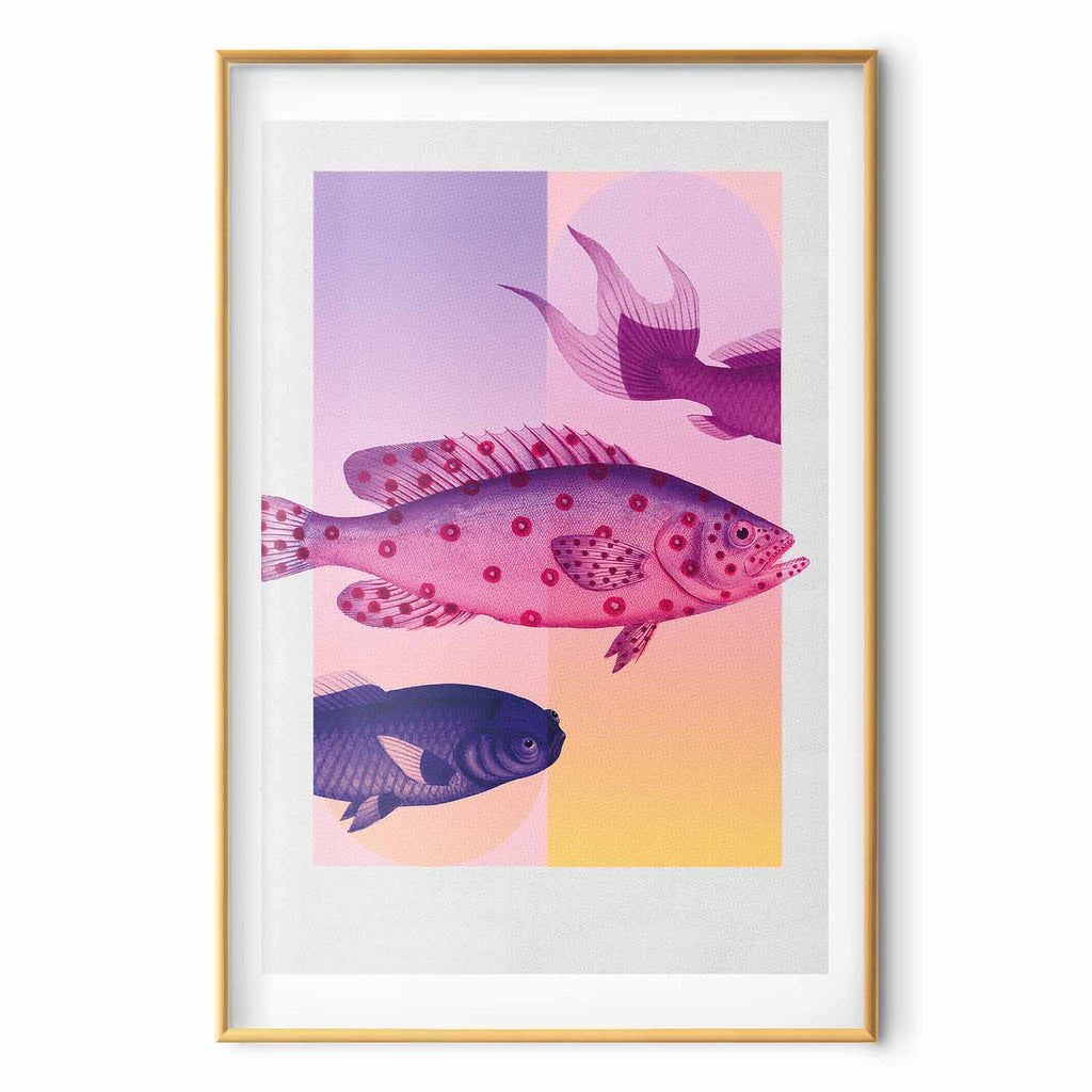 Fantastic Fish Abstract Poster