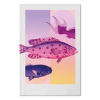 Pastel Abstract Fish Canvas Print