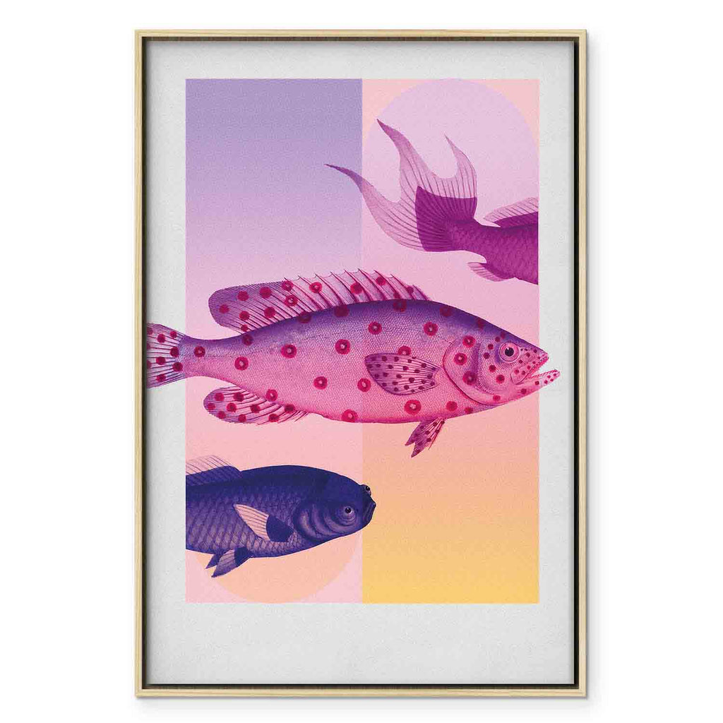 Pastel Abstract Fish Canvas Print