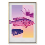 Pastel Abstract Fish Canvas Print