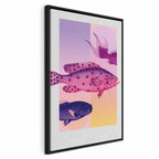 Canvas Print - Abstract Fish in Pastels