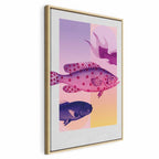 Canvas Print - Abstract Fish in Pastels