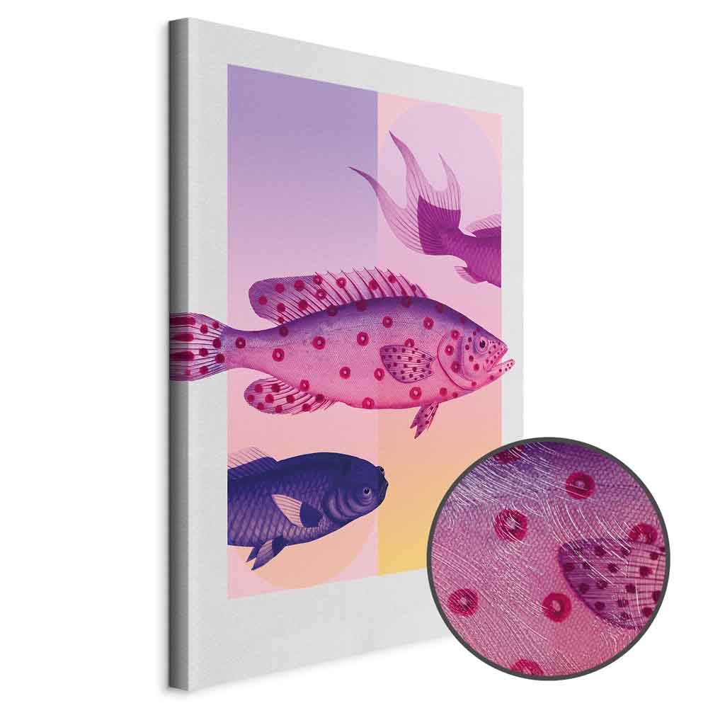 Pastel Abstract Fish Canvas Print