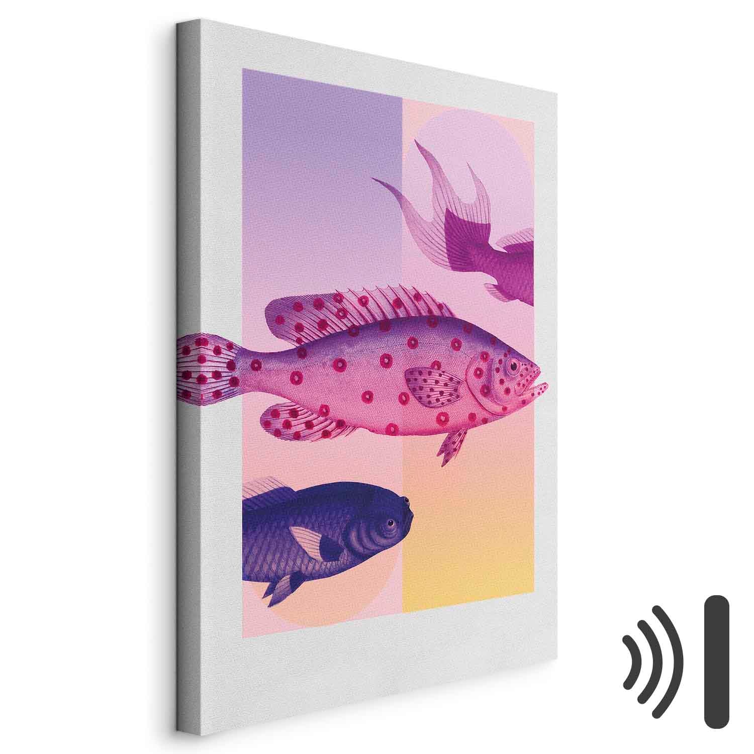 Pastel Abstract Fish Canvas Print