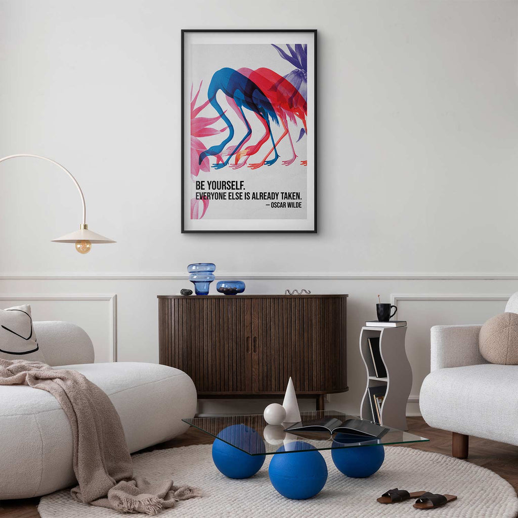 Colorful Flamingo Quote Poster