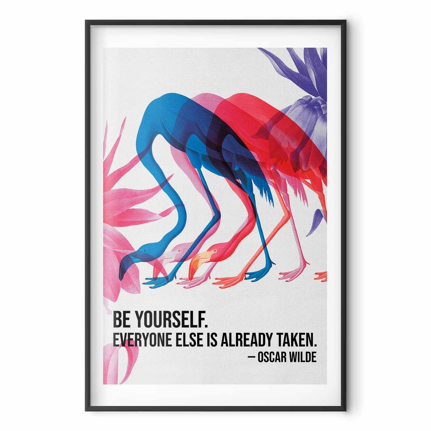 Colorful Flamingo Quote Poster