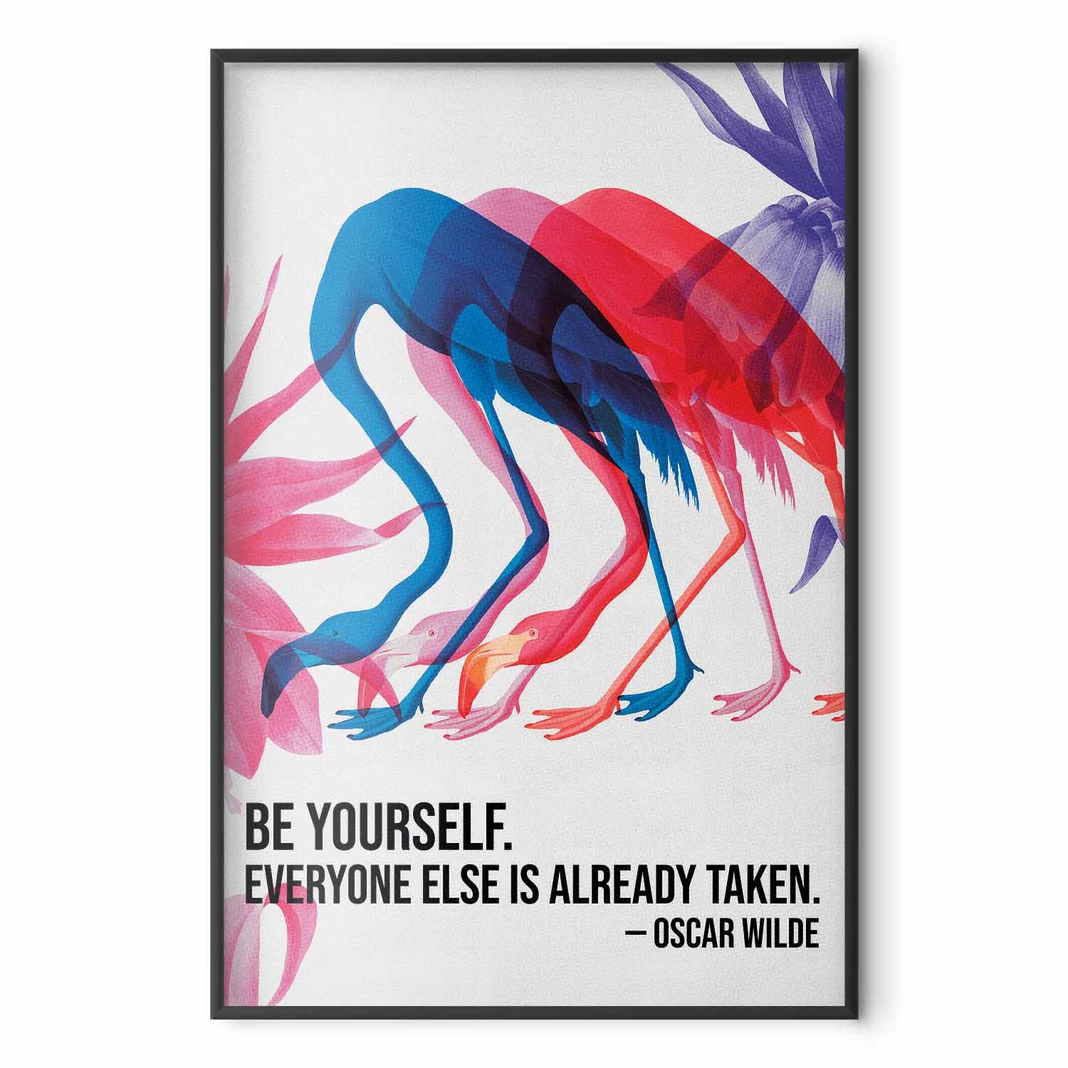 Colorful Flamingo Quote Poster