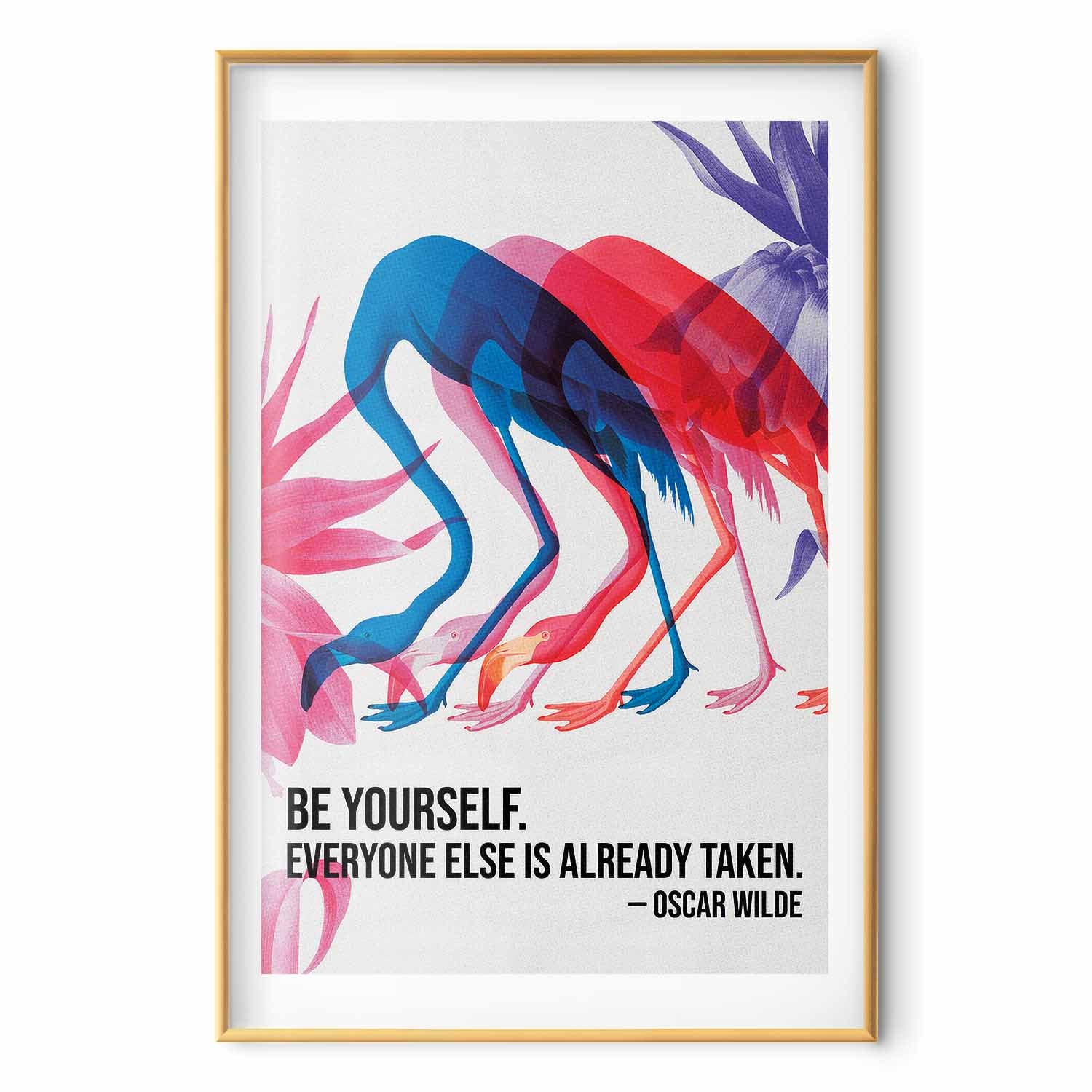 Colorful Flamingo Quote Poster