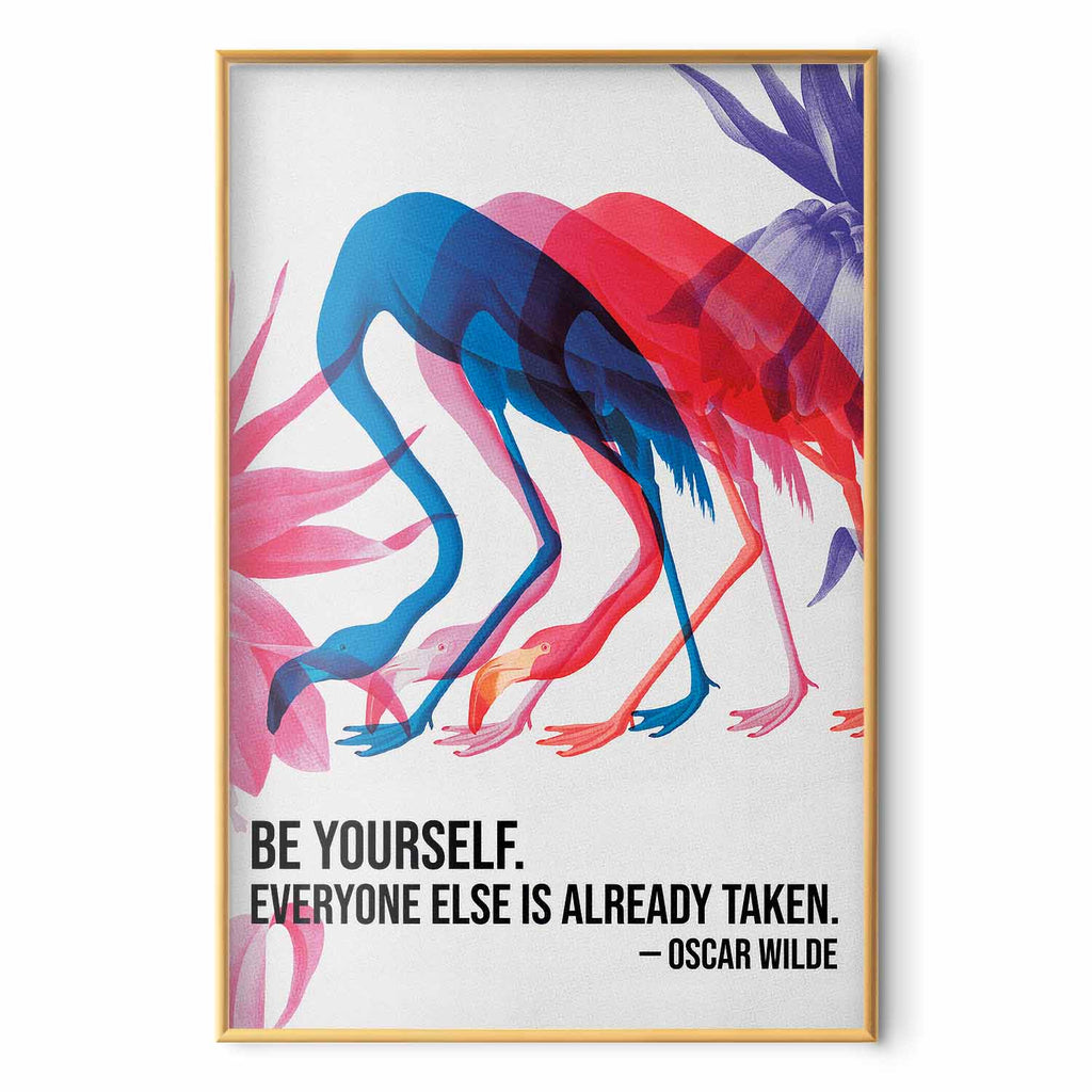 Colorful Flamingo Quote Poster