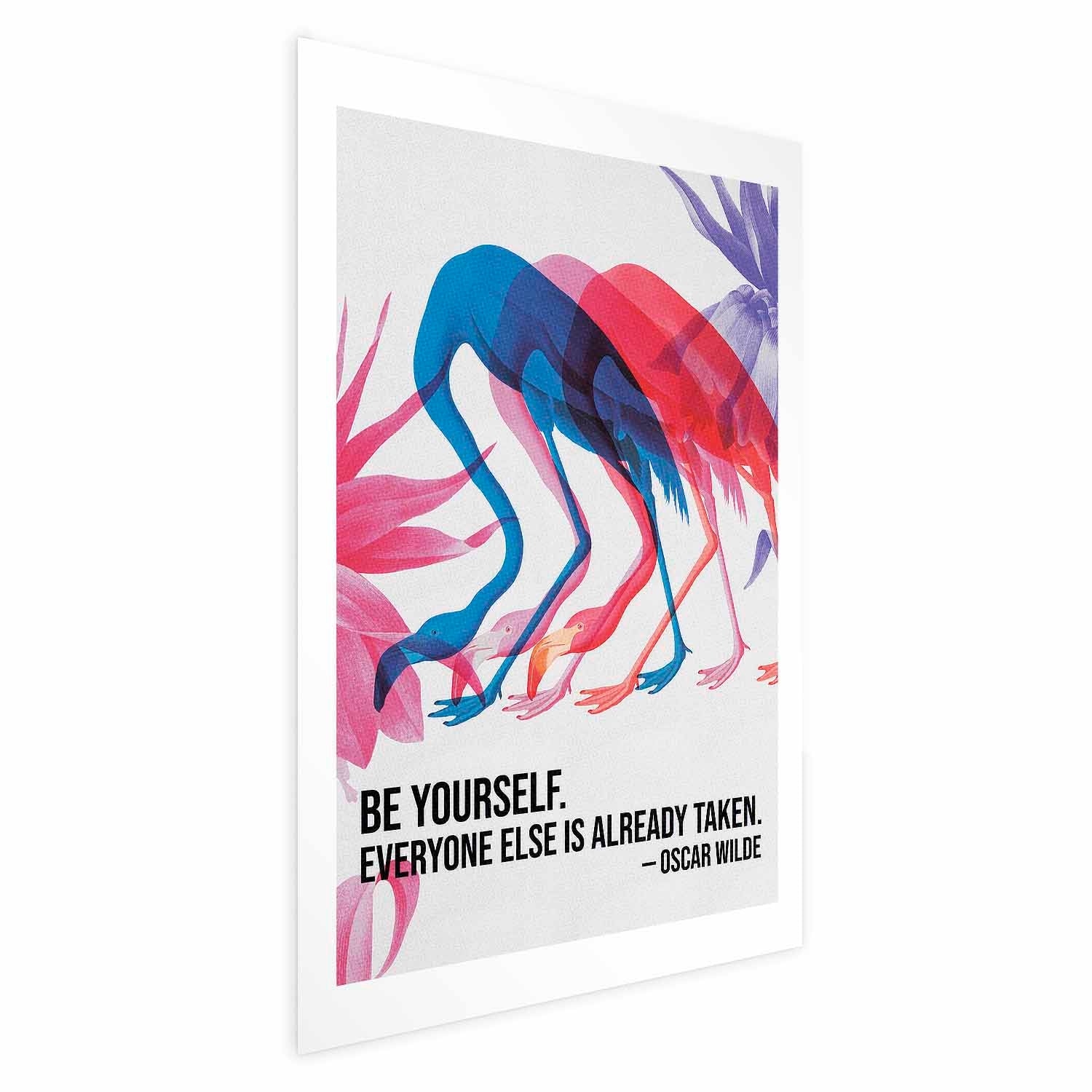 Colorful Flamingo Quote Poster