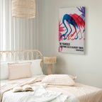 Colorful Flamingos Quote Canvas Print