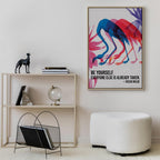 Canvas Print - Colorful Flamingos with Inspirational Quote