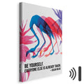 Colorful Flamingos Quote Canvas Print