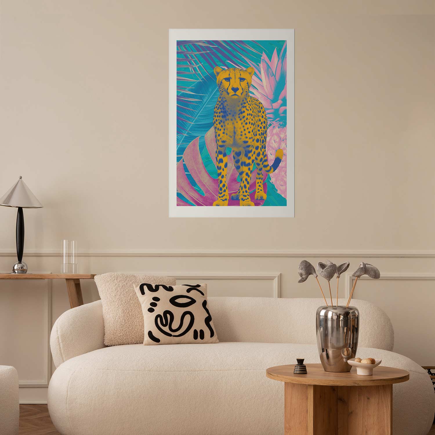 Exotic Leopard Tropical Multicolor Poster