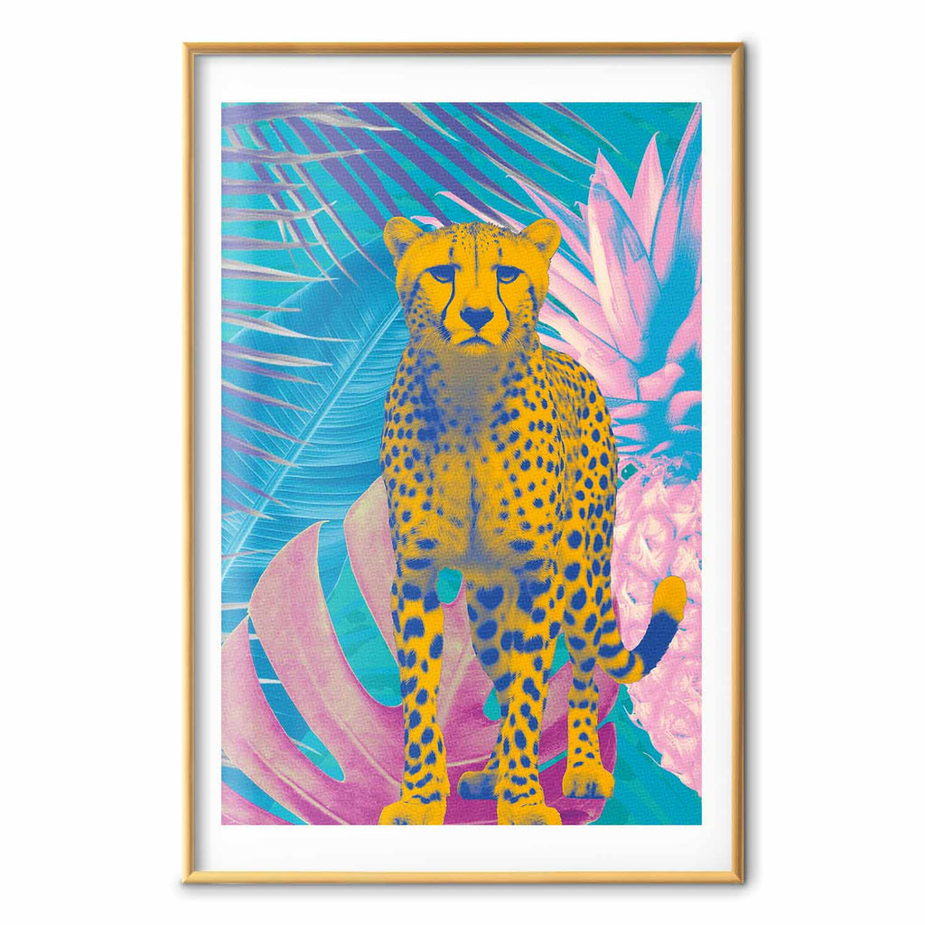Exotic Leopard Tropical Multicolor Poster