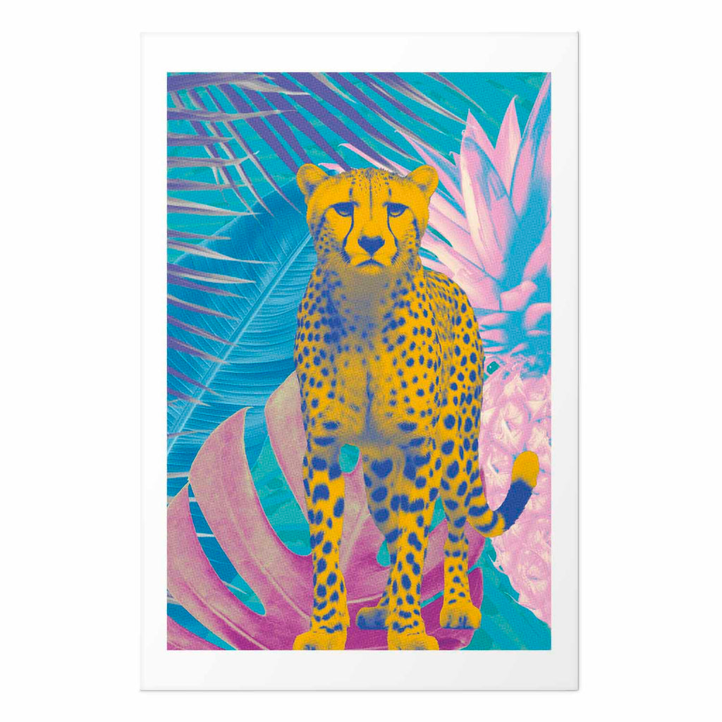 Exotic Leopard Tropical Multicolor Poster