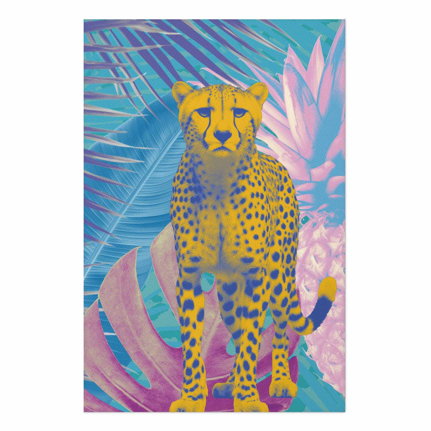 Exotic Leopard Tropical Multicolor Poster