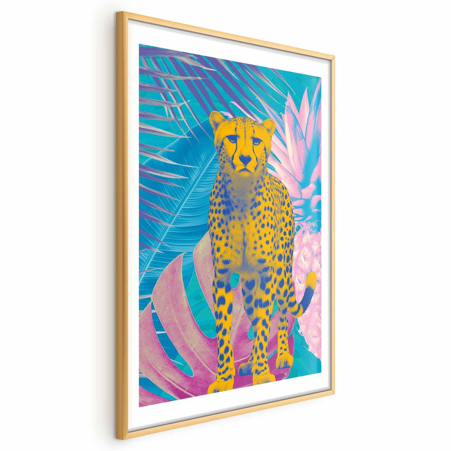 Exotic Leopard Tropical Multicolor Poster