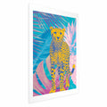 Exotic Leopard Tropical Multicolor Poster