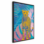 Canvas Print Exotic Leopard Colorful Portrait