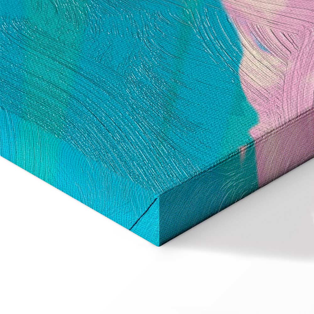 Tropical Leopard Colorful Portrait Canvas Print