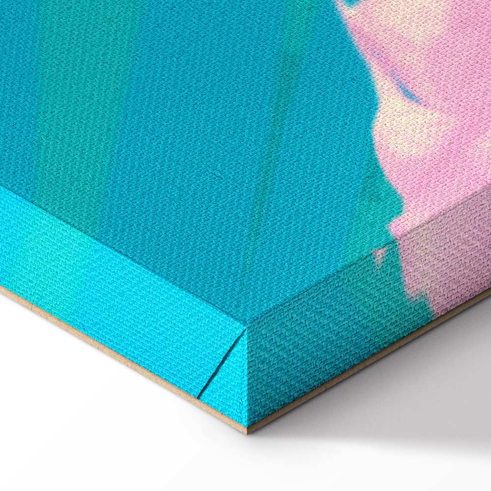 Tropical Leopard Colorful Portrait Canvas Print