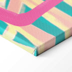 Abstract Pink Flamingo Canvas Print