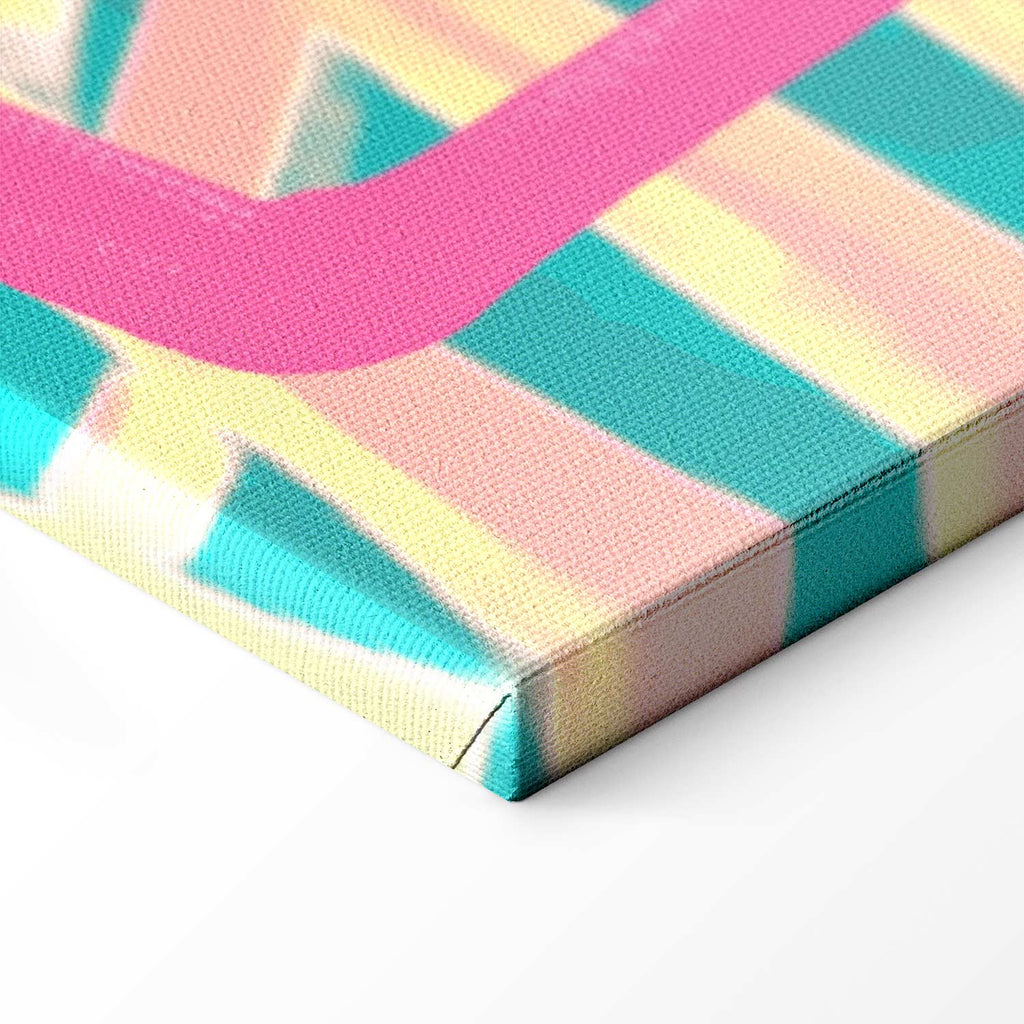 Abstract Pink Flamingo Canvas Print