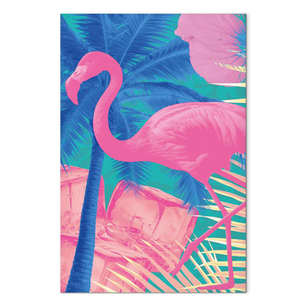 Abstract Pink Flamingo Canvas Print
