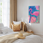 Abstract Pink Flamingo Canvas Print