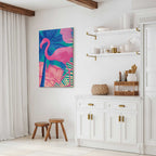 Abstract Pink Flamingo Canvas Print