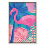 Abstract Pink Flamingo Canvas Print