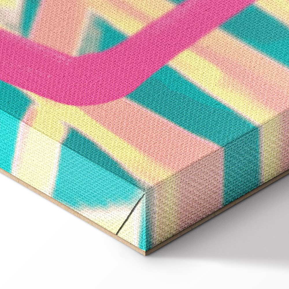 Abstract Pink Flamingo Canvas Print