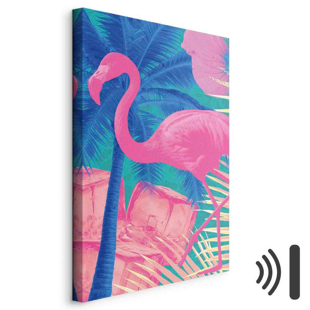 Abstract Pink Flamingo Canvas Print