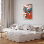 Parrot Abstract Leaf Pattern Poster