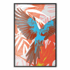 Parrot Abstract Leaf Pattern Poster