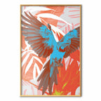 Parrot Abstract Leaf Pattern Poster